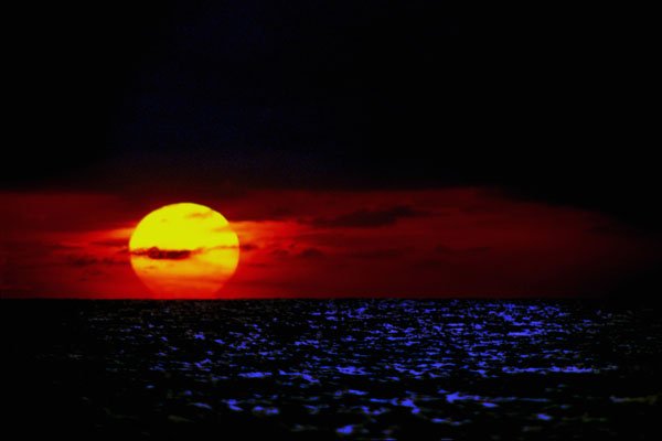 790086 Sun, Ocean A4 Photo Print