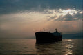 790088 Ship On Calm Sea, Italy A4 Photo Print