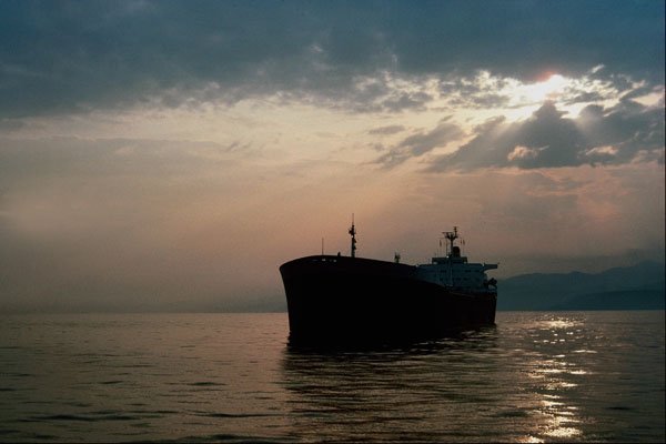 790088 Ship On Calm Sea, Italy A4 Photo Print
