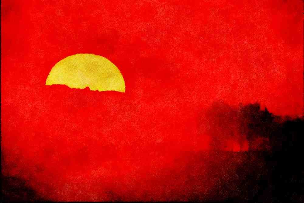 790090 Sun Over Mountain A4 Limited Edition Watercolour Print