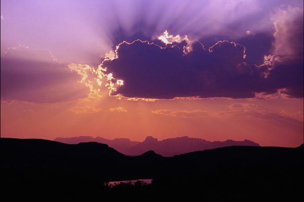 790092 Sunset On Rio Grande, Big Bend National Park, Texas, U.S.A. A4 Photo Print