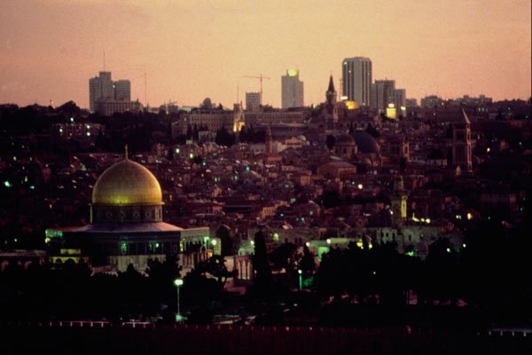 790095 Sunset Glow Over Old City Of Jerusalem, Israel A4 Photo Print