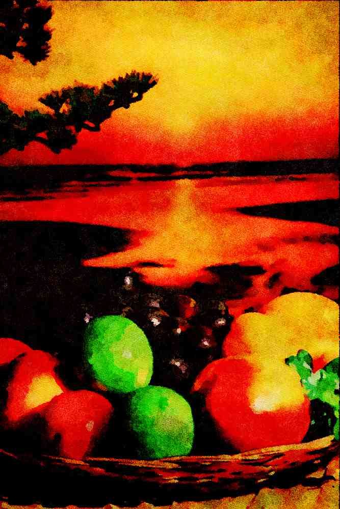 790097 Fruit, Still Life A4 Limited Edition Watercolour Print