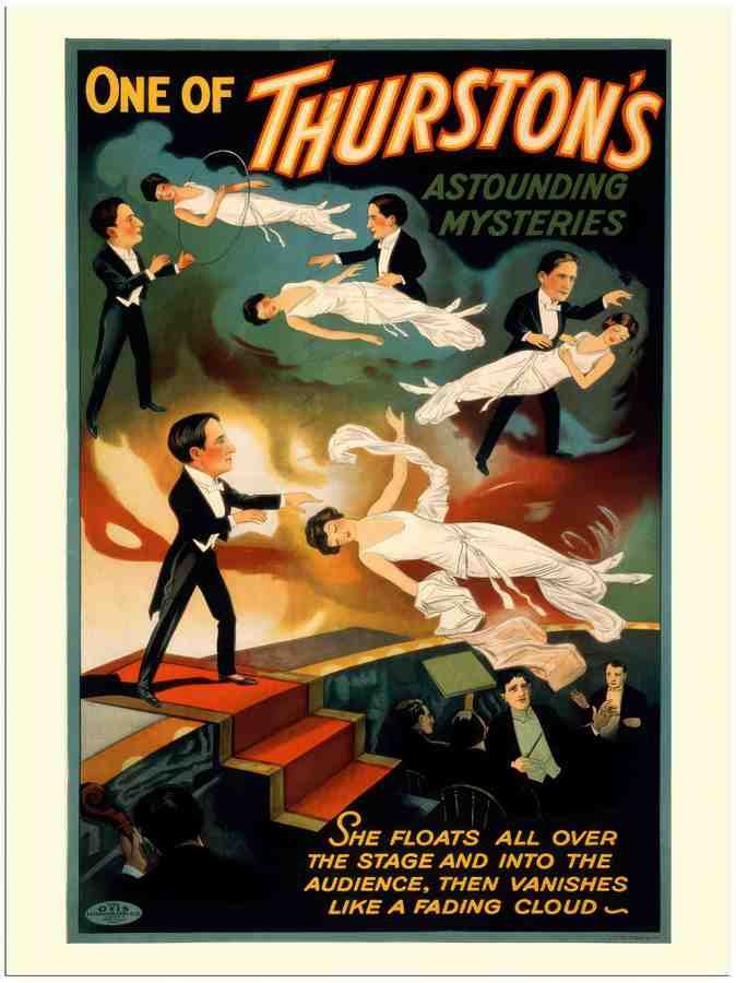 791 magic poster thurston floating woman 2 Vintage Advert A4 Photo Print