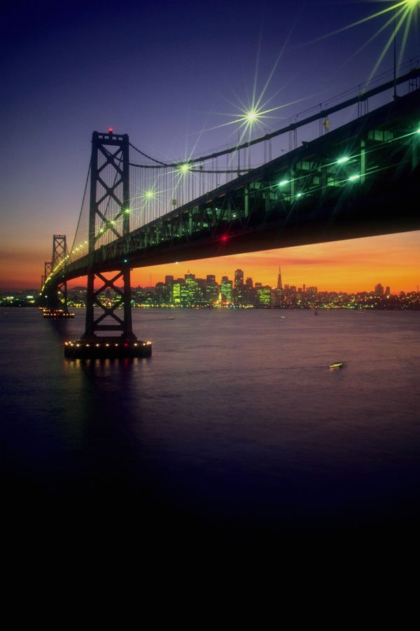 791002 Bay Bridge, California, U.S.A. A4 Photo Print