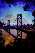 791003 Bay Bridge, California, U.S.A. A4 Limited Edition Watercolour Print