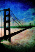 791008 Golden Gate Bridge, San Francisco, California, U.S.A. A4 Limited Edition Watercolour Print