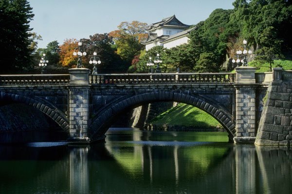 791016 Nijubashi Bridge, Ceremonial Gateway To The Palace A4 Photo Print