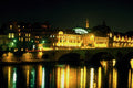 791019 Night Along The Seine River At Musee D'Orsay, France A4 Photo Print
