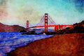791030 Golden Gate Bridge From Baker Beach, San Francisco, California, U.S.A. A4 Limited Edition Watercolour Print