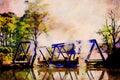 791036 Bridge Demolition A4 Limited Edition Watercolour Print