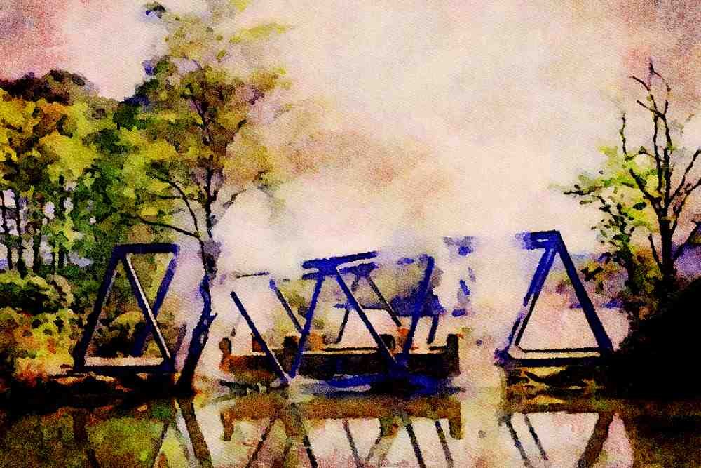 791036 Bridge Demolition A4 Limited Edition Watercolour Print
