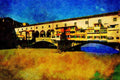 791048 Arno River, Flooded, Florence, Italy A4 Limited Edition Watercolour Print