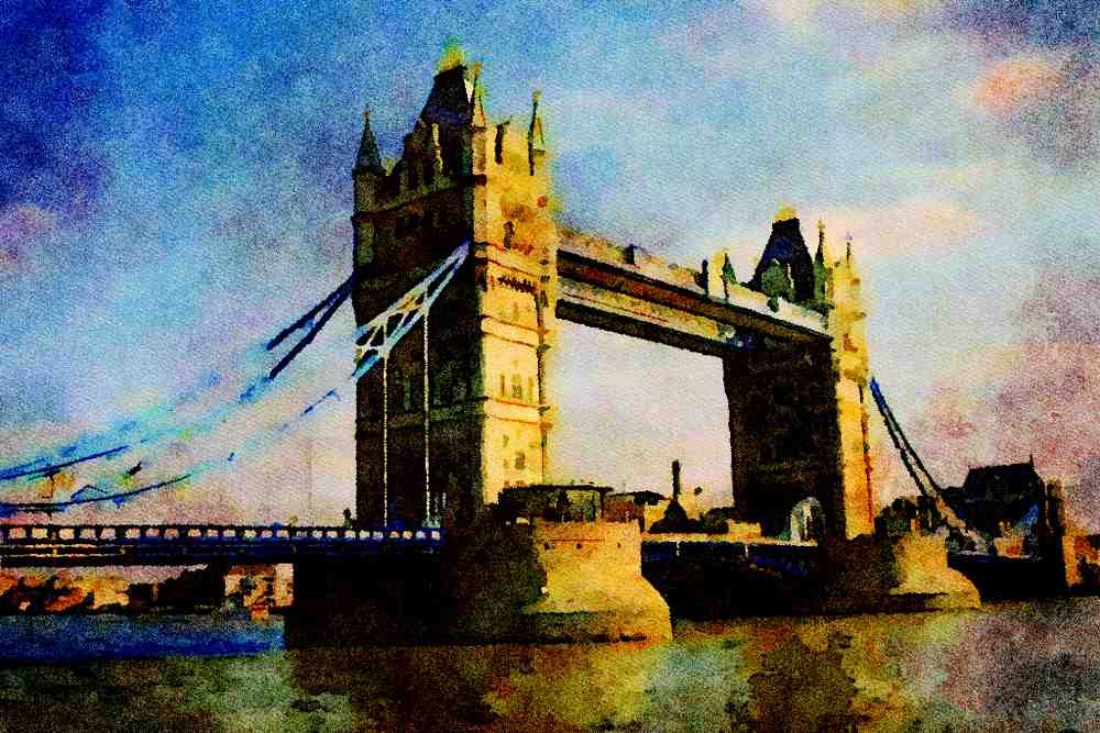 791052 Tower Bridge, London, England A4 Limited Edition Watercolour Print