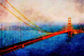 791055 Golden Gate Bridge, San Francisco, California, U.S.A. A4 Limited Edition Watercolour Print