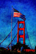 791057 Golden Gate Bridge, San Francisco, California, U.S.A. A4 Limited Edition Watercolour Print