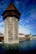 791063 View Of The Chapel Bridge In Lucerne, Switzerland A4 Photo Print