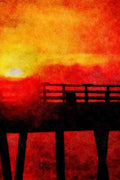 791068 Sunrise At The Fishing Pier, Dania A4 Limited Edition Watercolour Print