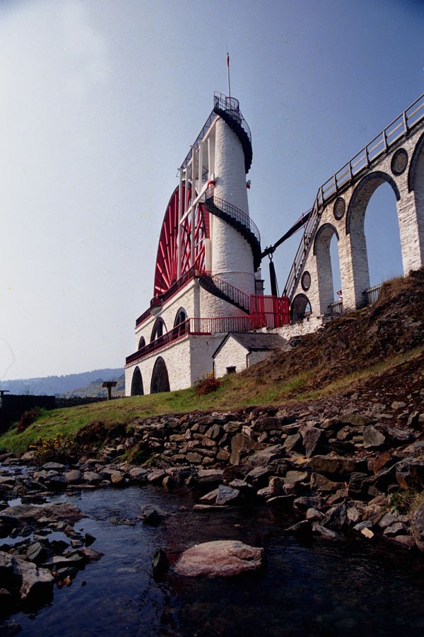 791071 Laxey Wheel From Laxey Glen A4 Photo Print