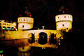 791074 Kortrijk Bridge At Night, Belgium A4 Limited Edition Watercolour Print