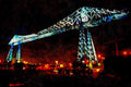 791075 Transporter Bridge At Night, Cleveland, Ohio, U.S.A. A4 Limited Edition Watercolour Print