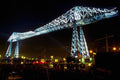 791075 Transporter Bridge At Night, Cleveland, Ohio, U.S.A. A4 Photo Print