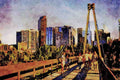 791084 Fun And Fitness, Calgary, Alberta, Canada A4 Limited Edition Watercolour Print