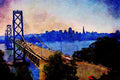 791086 Golden Gate Bridge, San Francisco, California, U.S.A. A4 Limited Edition Watercolour Print
