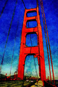 791094 Golden Gate Bridge, The South Tower, San Francisco, California, U.S.A. A4 Limited Edition Watercolour Print