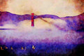 791095 Golden Gate Bridge, San Francisco, California, U.S.A. A4 Limited Edition Watercolour Print