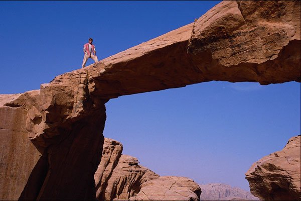 792002 Stone Bridge, Wadi Rum, Jordan A4 Photo Print