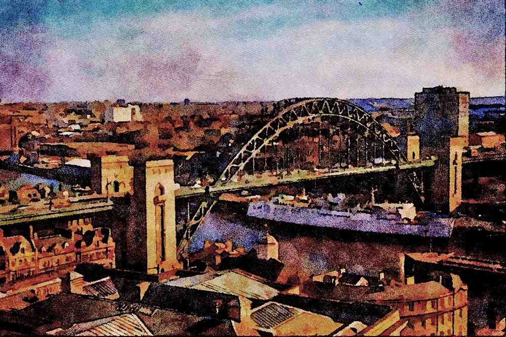 792013 Tyne Bridge Looking Towards Gateshead, Newcastle, England A4 Limited Edition Watercolour Print