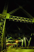 792027 People On Jacques Cartier Bridge At Night, Montreal, Quebec, Canada A4 Photo Print