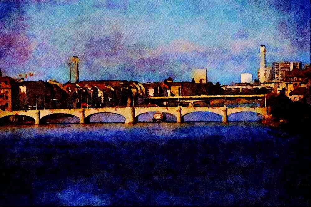792036 Basle, Switzerland A4 Limited Edition Watercolour Print