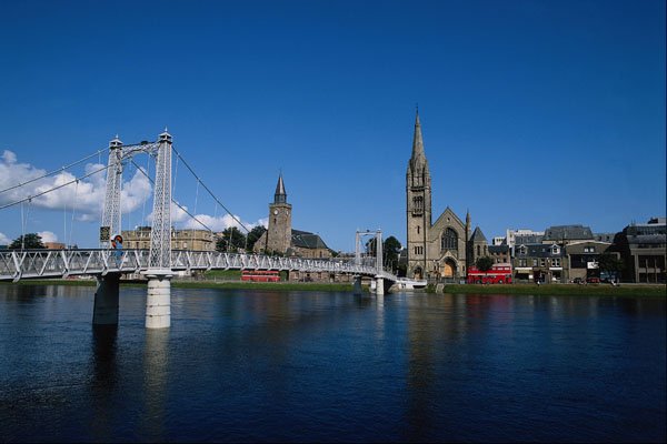 792042 Footbridge And Ness River, Inverness, U.K. A4 Photo Print