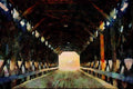 792048 Covered Bridge Interior, Quebec, Canada A4 Limited Edition Watercolour Print