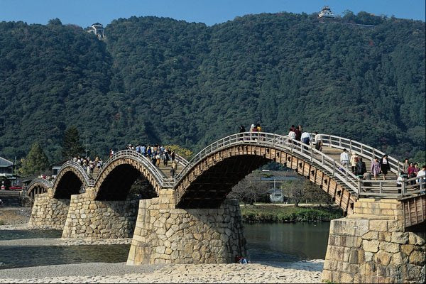 792050 17th Century Stone And Wood Kintai Bridge, Japan A4 Photo Print