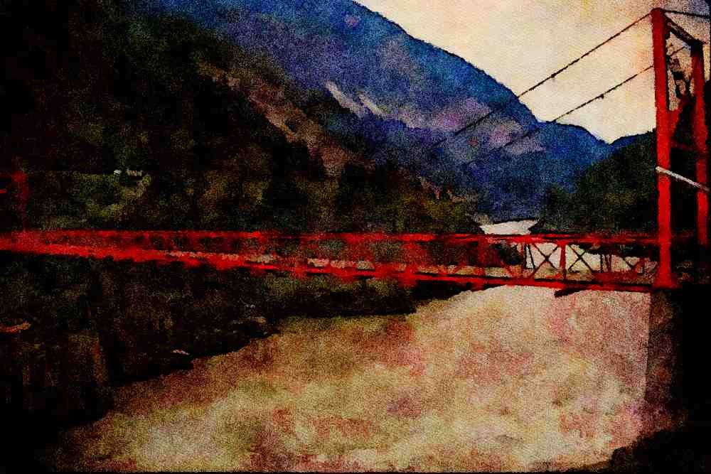 792056 Hell's Gate, British Columbia, Canada A4 Limited Edition Watercolour Print