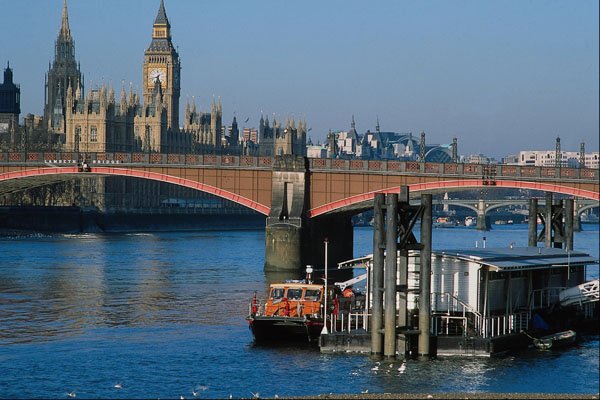 792058 Fire Station On Thames, Lambeth Bridge, London A4 Photo Print