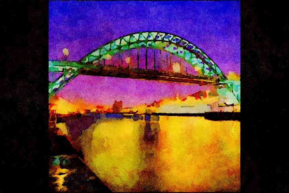 792064 Tyne Bridge, Newcastle Upon Tyne, England A4 Limited Edition Watercolour Print