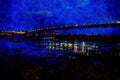 792070 Forth Road Bridge, Night A4 Limited Edition Watercolour Print
