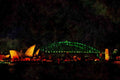 792078 Sydney Bridge And Opera House At Night, Australia A4 Limited Edition Watercolour Print