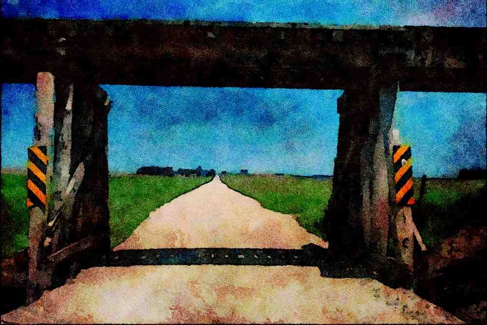 792079 Under Train Tracks A4 Limited Edition Watercolour Print