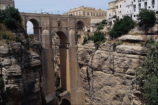 792088 Bridge To The Old Quarter, Ronda, Spain A4 Photo Print