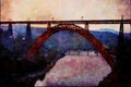 792090 Viaduct, Garatsit, France A4 Limited Edition Watercolour Print