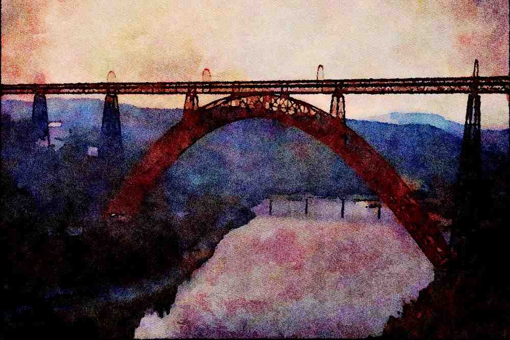 792090 Viaduct, Garatsit, France A4 Limited Edition Watercolour Print