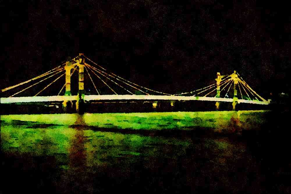 792095 Chelsea Bridge, London, England A4 Limited Edition Watercolour Print