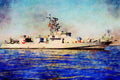 793010 U.S. Cruiser A4 Limited Edition Watercolour Print