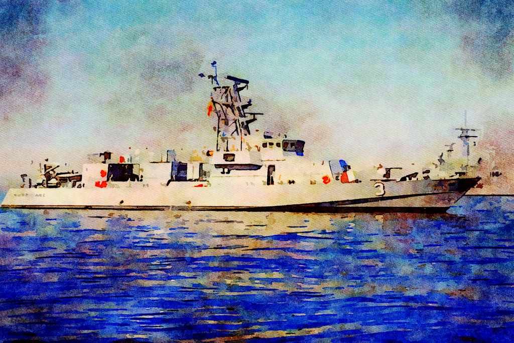 793010 U.S. Cruiser A4 Limited Edition Watercolour Print