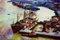793028 Foynes Harbor Company, Limerick, Ireland A4 Limited Edition Watercolour Print